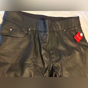 SPANX Luxe Black Faux Leather Pants